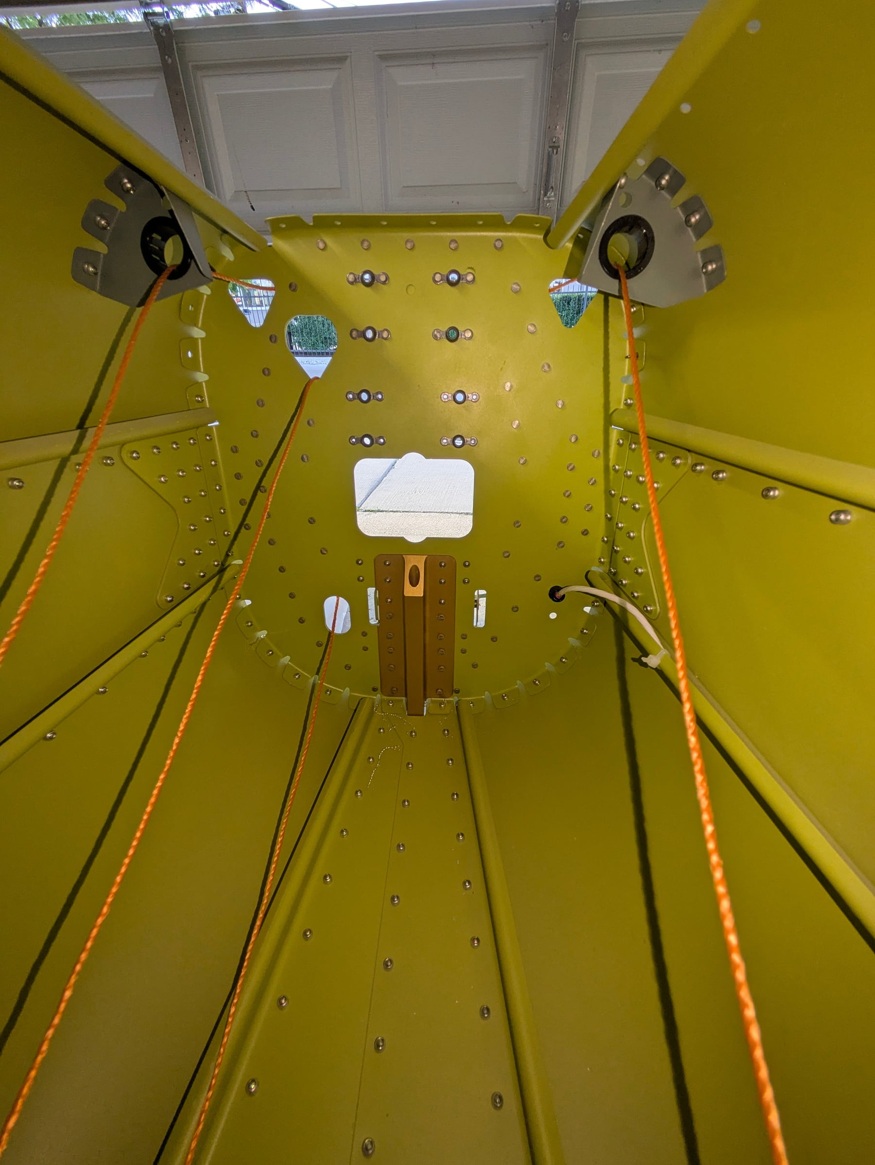 Inside the completed tailcone.