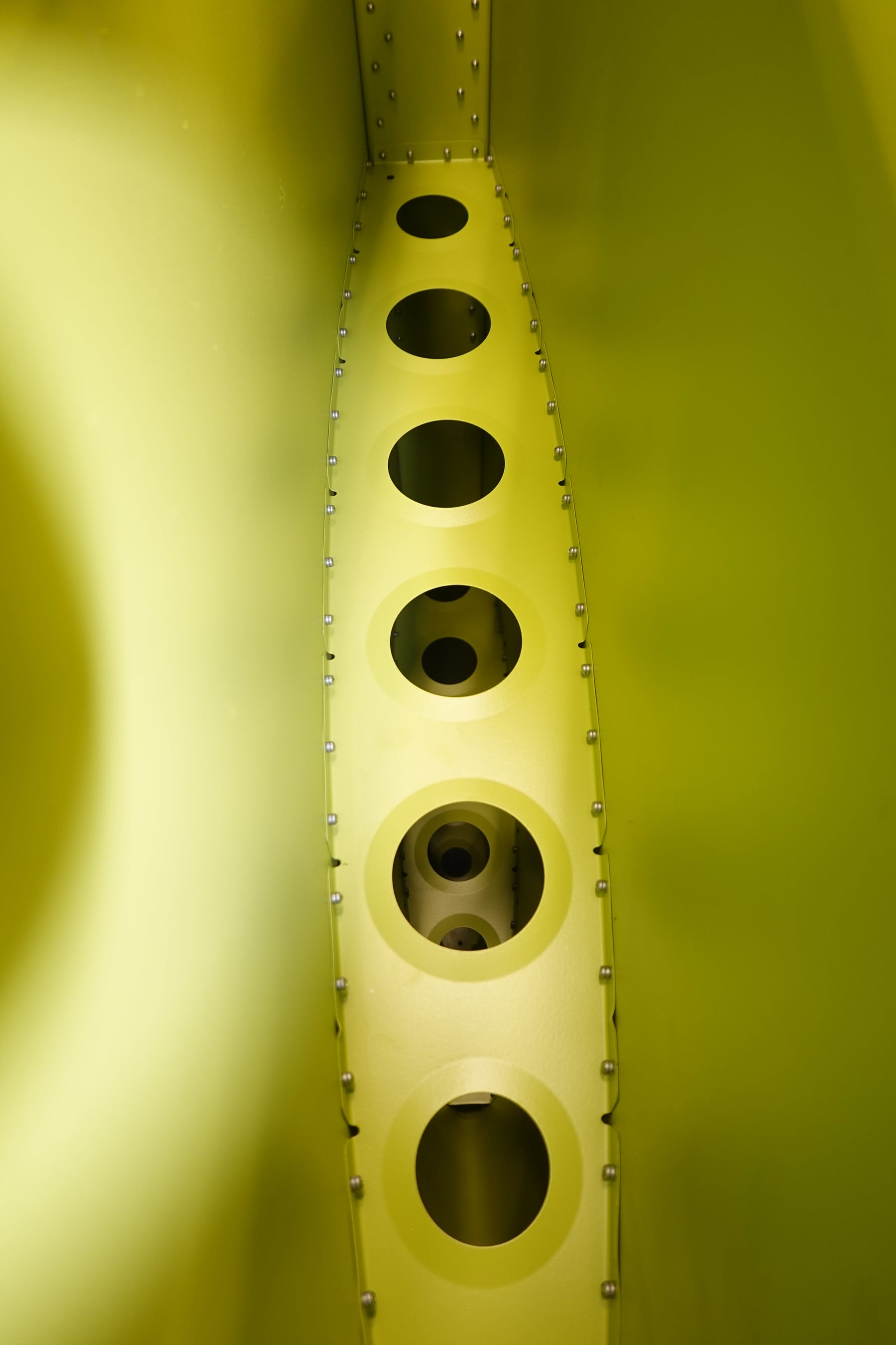 Lightening holes from the inside.