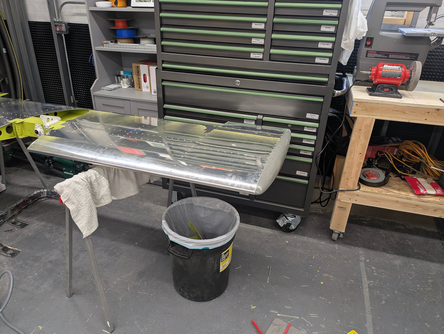The stabilator on its stand.