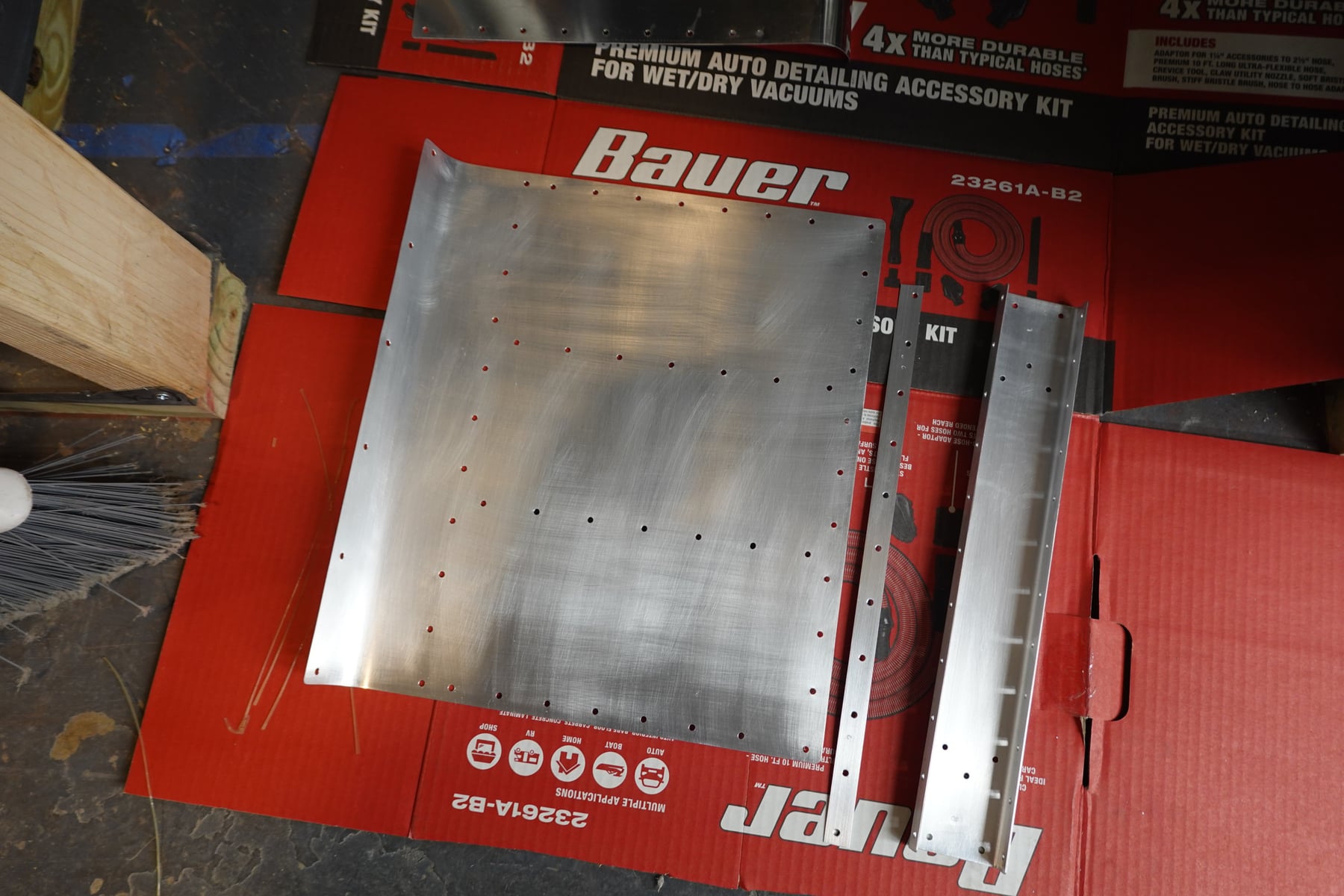 Working on the second practice kit.